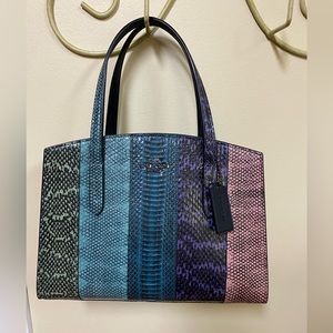 Coach Charlie Carryall 28 Ombre Snakeskin